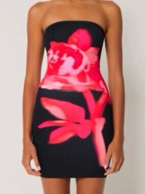NWT KHY X Loannes Strapless Mini Dress Smooth Stretch Size M